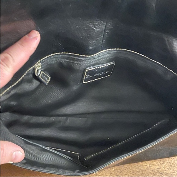 Black Leather Satchel by El Portal - Great Used Condition! - Picture 7 of 11